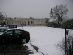Pohľad na požiarnu zbrojnicu